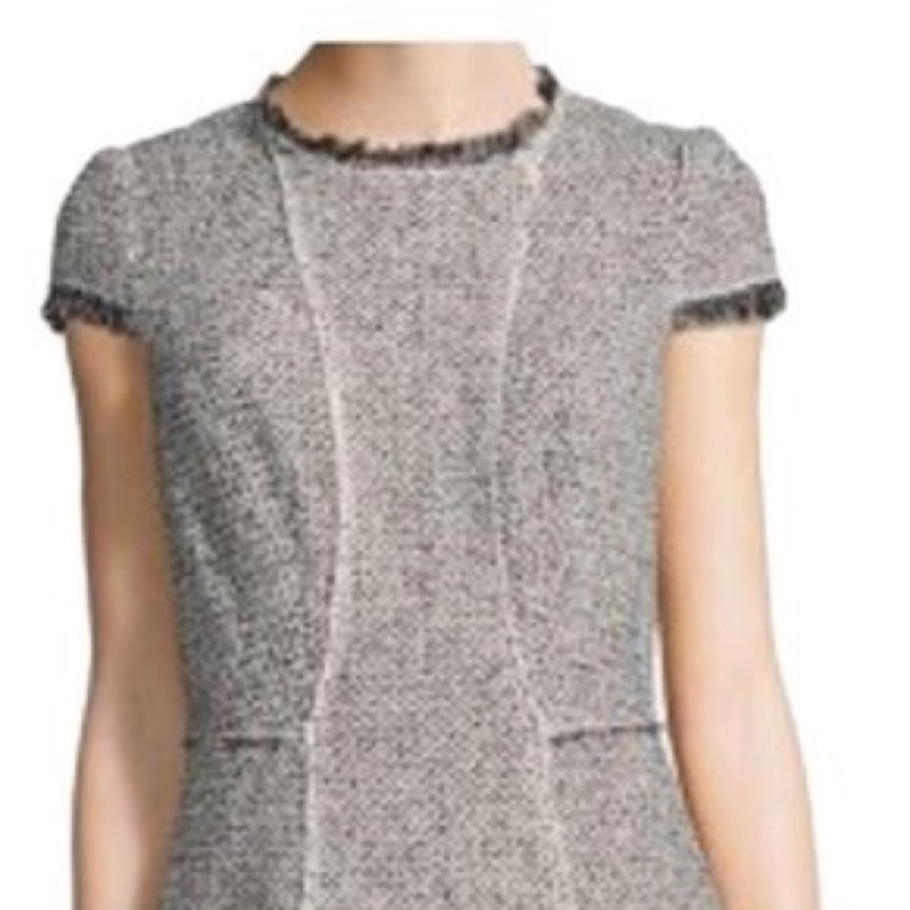 Tweed dress Tan/Cream/Black